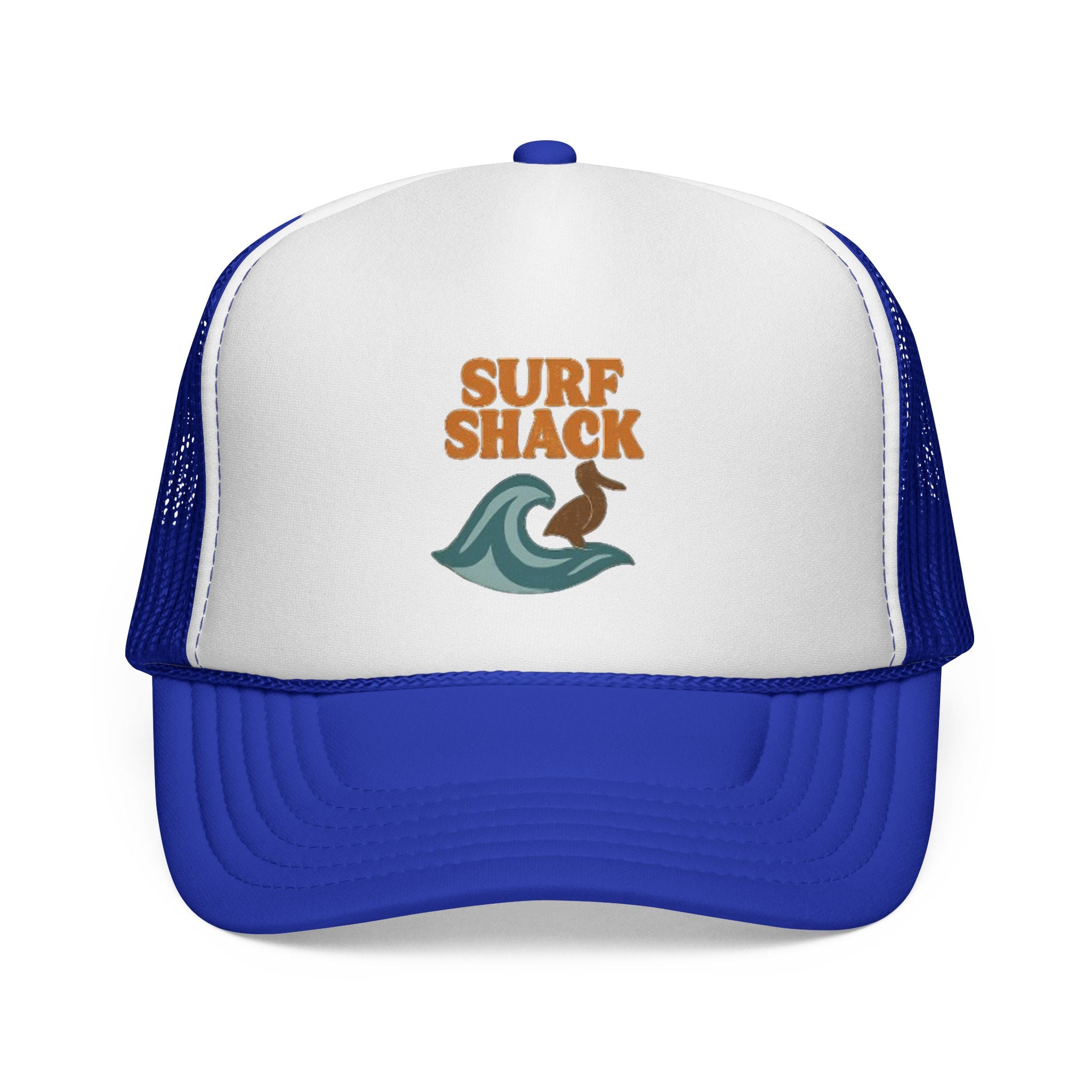 Surf Shack Trucker Cap – Retro Beach Wave & Surfer Logo