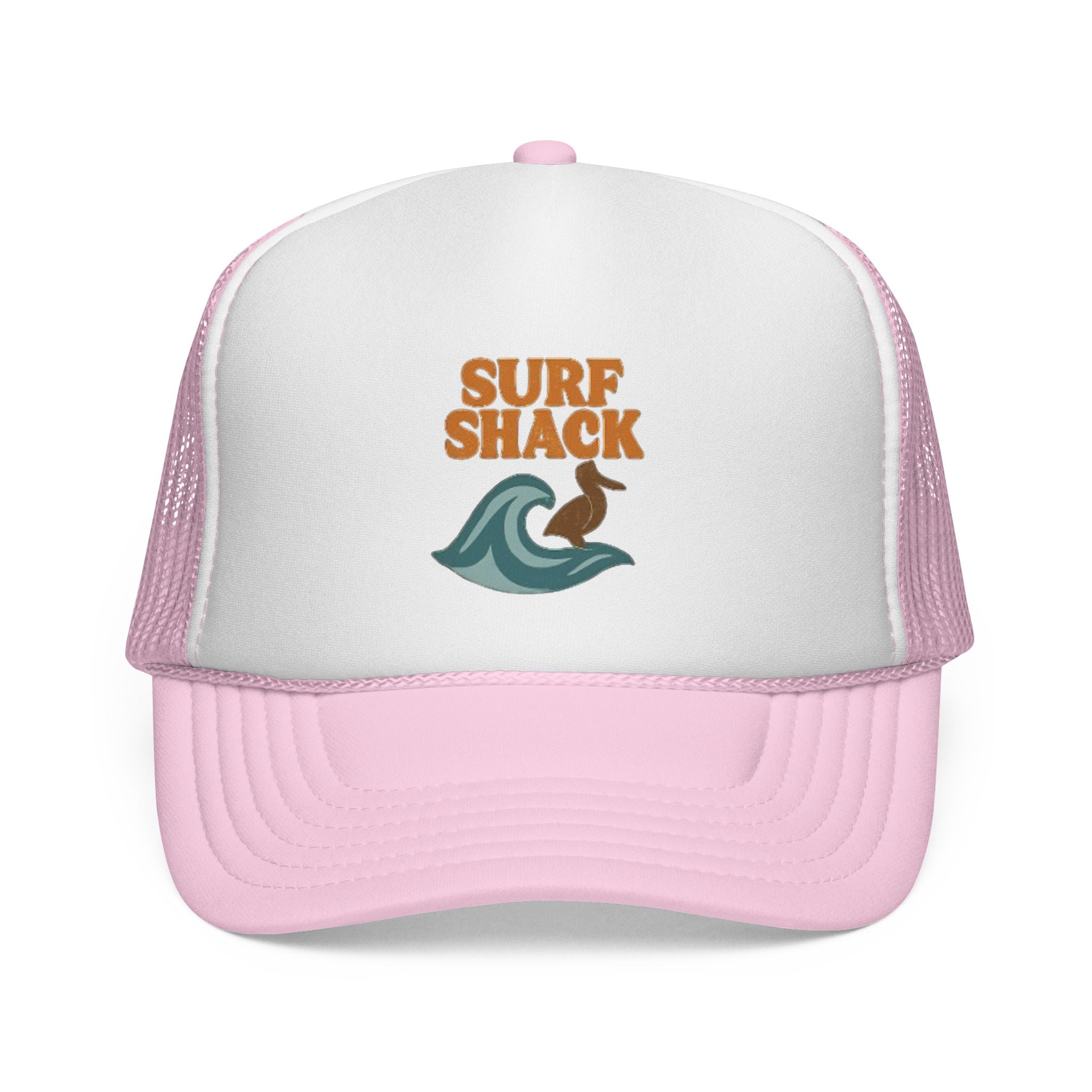 Surf Shack Trucker Cap – Retro Beach Wave & Surfer Logo