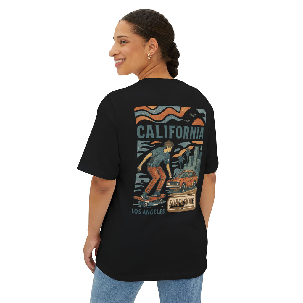 California Surf & Skate T‑Shirt — Retro Los Angeles Boardwalk Graphic Tee