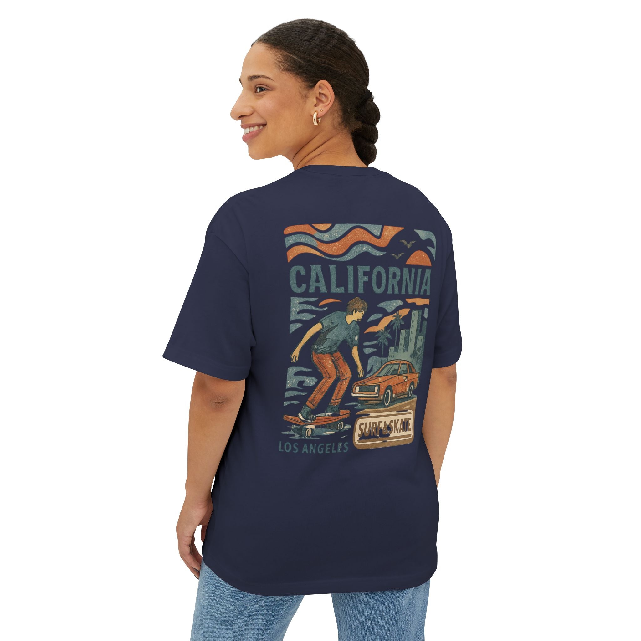 California Surf & Skate T‑Shirt — Retro Los Angeles Boardwalk Graphic Tee